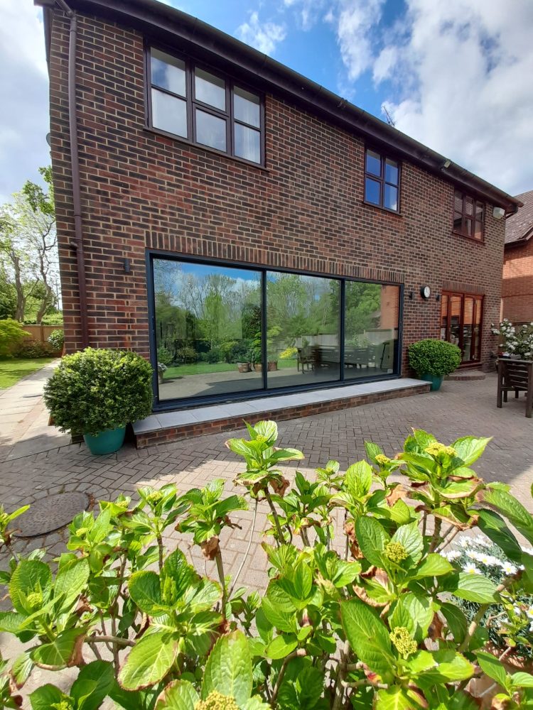 Bonnington new sliding door opening under construction and kitchen area