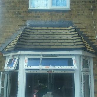 Garage conversion bay window Highfield Estate Ashford